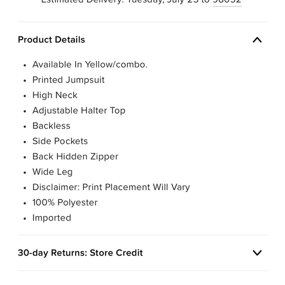 NWT fashion nova Maldives printed jumpsuit - Picture 7 of 7